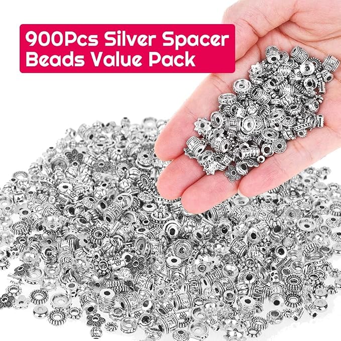 Cridoz Metal Spacer Beads for Making Bracelet, Jewelry Making and Findings - Image 2