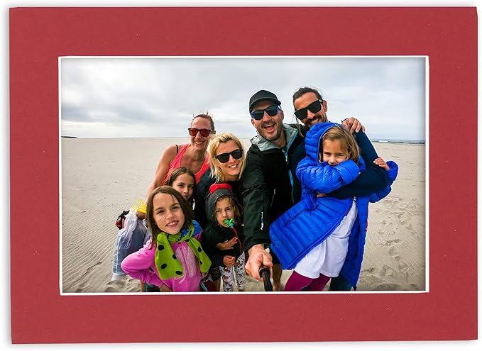 11x14 Mat for 8.5x11 Photo - Precut Deep Red Picture Matboard for Frames Measuring 11 x 14 Inches - Bevel Cut Matte to Display Art Measuring 8.5 x 11 Inches - Acid Free Pack of TEN MATS