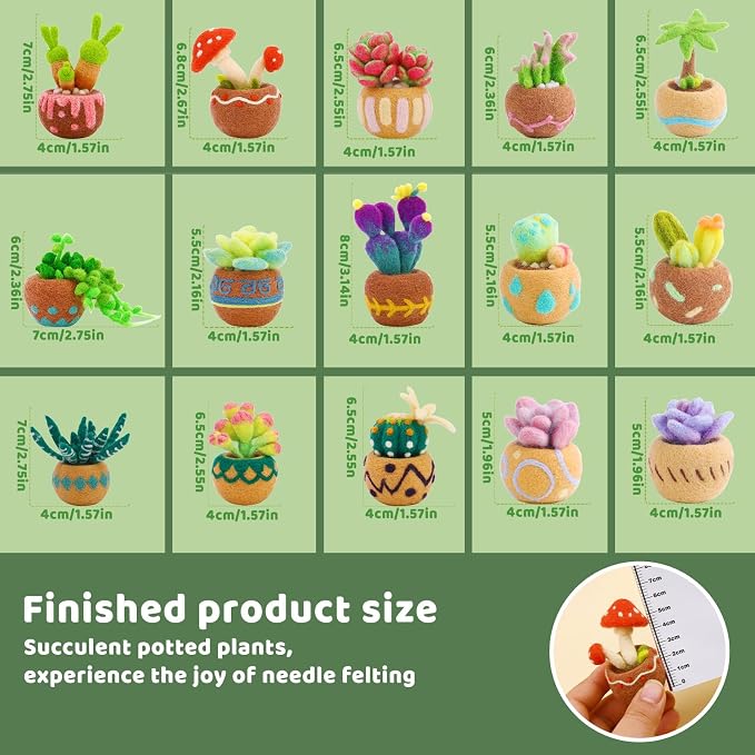 Needle Felting Kit, Needle Felting Tools, Wool Felting Kit Including Wool Roving - Image 2