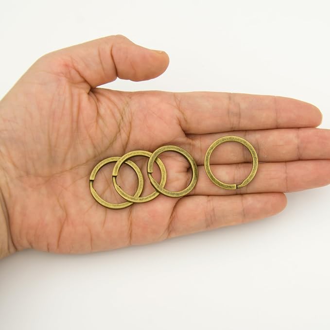 20 Pack Key Ring Keychain 1 Inch 25mm Diameter Metal Flat Split Key Chains Rings - Image 3