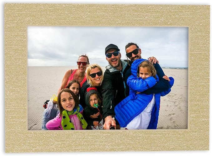 11x14 Mat Bevel Cut for 8.5x11 Photos - Acid Free Fresh Linen Canvas Precut Matboard - For Pictures, Photos, Framing - 4-ply Thickness