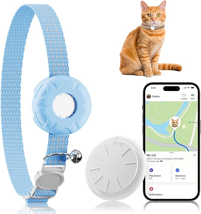 Cat Tracker, Lightweight GPS Tracker Compatible by HONGTOPH