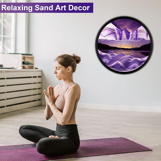 Mtadmai 24" Moving Sand Art, 3D Sand Art Pictures Deep Sea Sandscape Living - Image 2