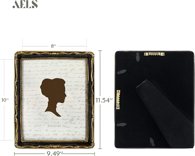 AELS 8x10 Inch Vintage Picture Frame, Elegant Antique Photo Frames - Image 2