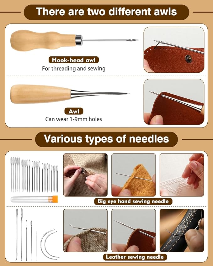 BAGERLA Upholstery Repair Kit, Sewing Awls - Image 4
