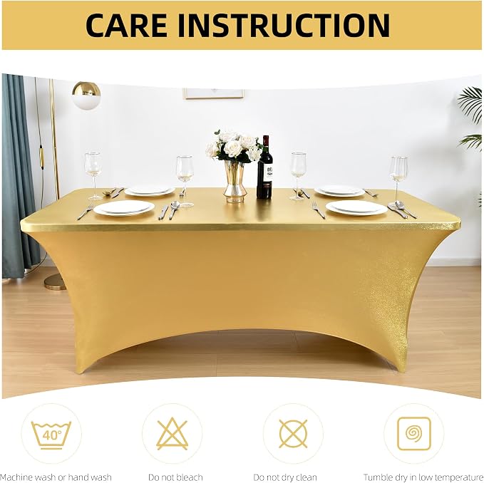 10-Pack 6ft Spandex Table Covers - Image 6