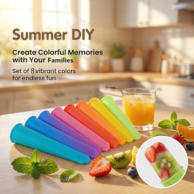 RAINFLOW 8 PCS Silicone Popsicle Molds - Image 5