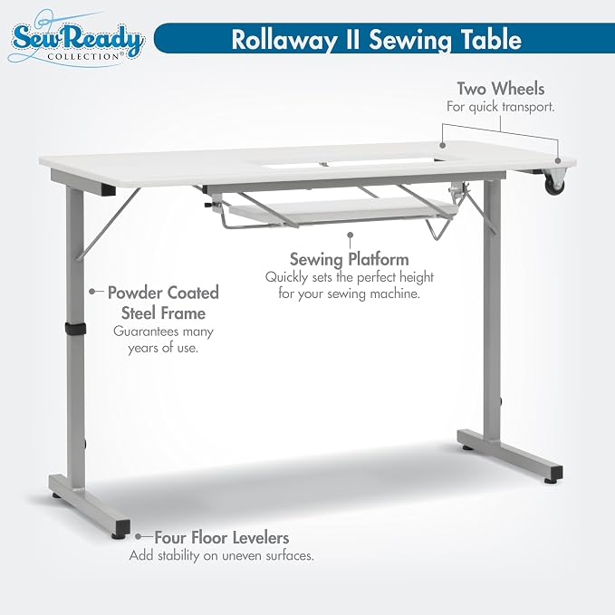 Sew Ready Portable Sewing Table, Computer or Office Desk - Image 4