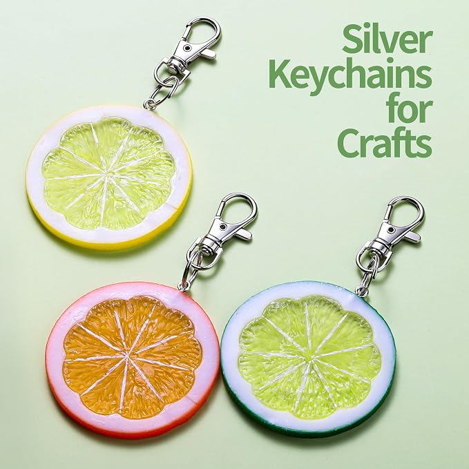 LEOBRO 160PCS Lobster Claw Clasps and Key Rings, Keychain Making kit, Keychains - Image 3