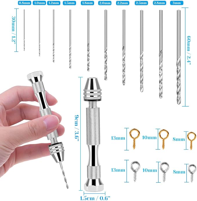 Pin Vise for Resin Casting Molds, Shynek Hand Drill for Jewelry Making Resin - Image 3