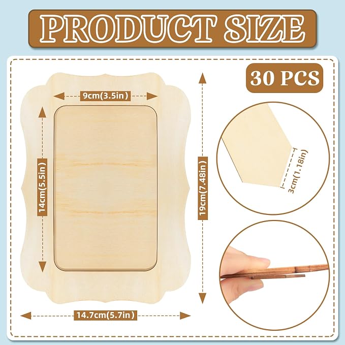 VOKOY 30 Pack Wooden Picture Frames - Image 2