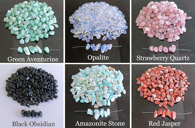 LAIDANLA White Opalite 400pcs Natural Chip Stone Beads 5-8mm Healing Crystal - Image 5