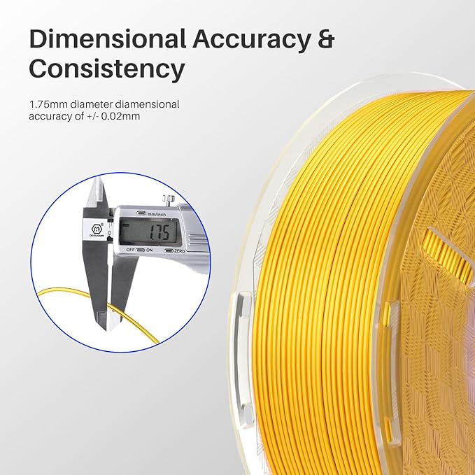 ELEGOO Silk PLA Filament 1.75mm Silver Grey 250g, Shiny 3D Printer Filament Dimensional Accuracy +/- 0.02mm, 250g Spool Fits for Most FDM 3D Printers