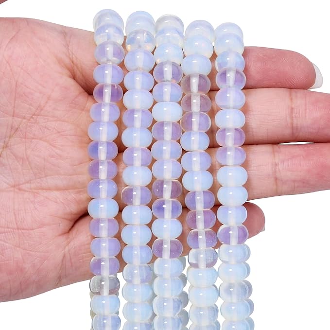 Songxi 5x8mm Natural Opal Stone Rondelle Beads, Gemstone by SongXi