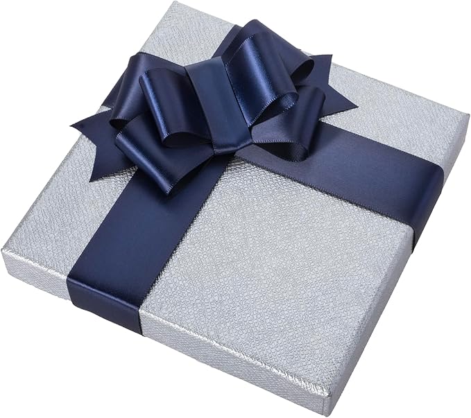 1-1/2 Inch Navy Blue Ribbon, 50 Yards Craft Polyester Satin Ribbon Perfect for Gift Wrapping, Handmade Roses, Wedding Party Decorations and DIY Crafts