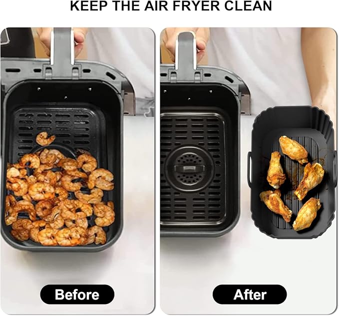 Silicone Air Fryer Liners 2 Pack, Reusable Liners Compatible - Image 4