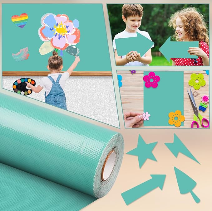 Inkspire Light Turquoise Bulletin Board Paper Roll, 14.8FTx18.5IN Large - Image 5