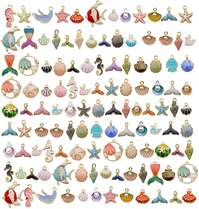 120pc Assorted Enamel Bracelet Charms by WOCRAFT