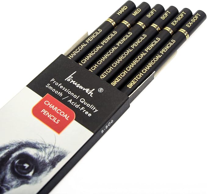 Brusarth Professional Charcoal Pencils Drawing Set - Image 2