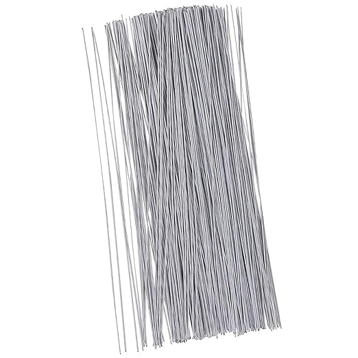 Juvale 18 Gauge Wire Stems - White, 300-Pack, 16 in - Pre-Cut Floral & Craft Wire for Bendable Stem Shaping