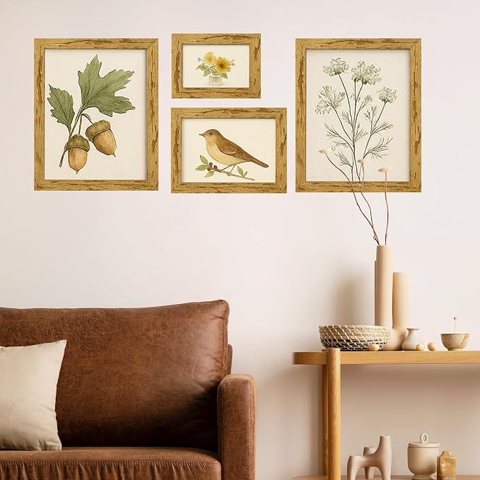 puthiac 8x10 Rustic Farmhouse Picture Frame, Natural Pine, 1 Pack | Distressed - Image 6