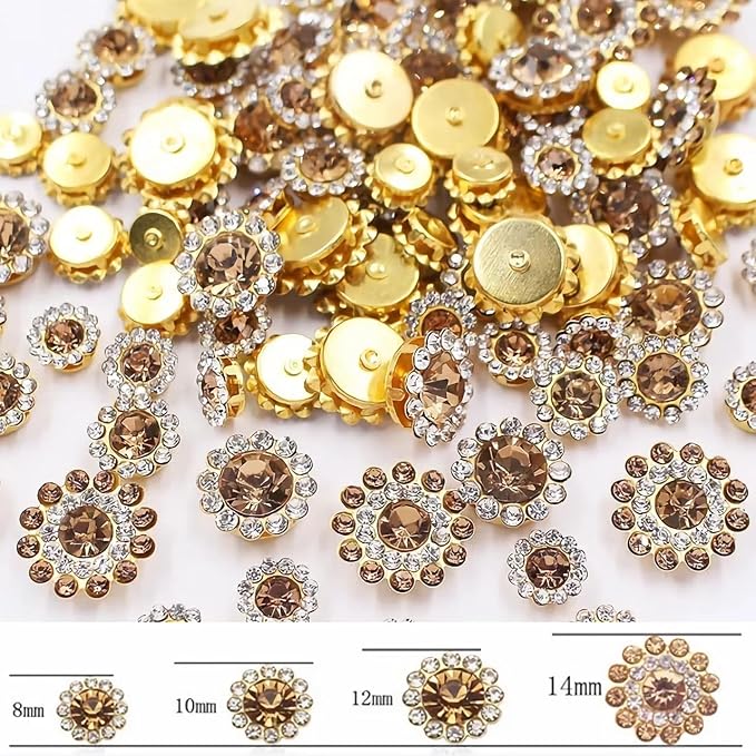 100pcs Crystals Glass Sew on Rhinestones - Image 2