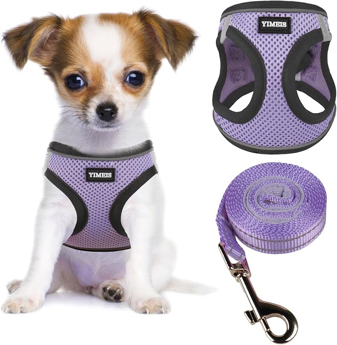 YIMEIS Dog Harness and Leash Set, No Pull Soft Mesh Pet Harness, Reflective by YIMEIS