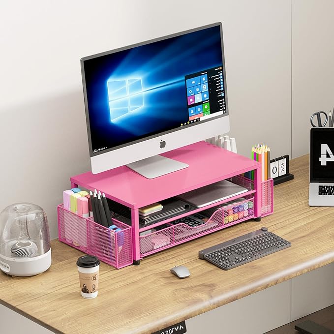 OPNICE Desk Organizers and Accessories, Computer Monitor Stand Riser - Image 3