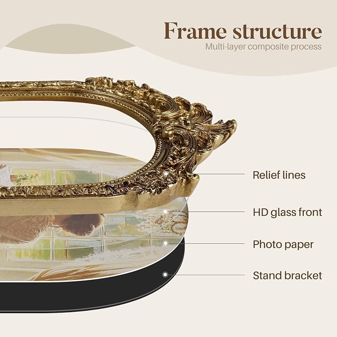 Cuspin 4x6 Vintage Picture Frame Arched Frames, Antique Photo Frame Retro Home - Image 5