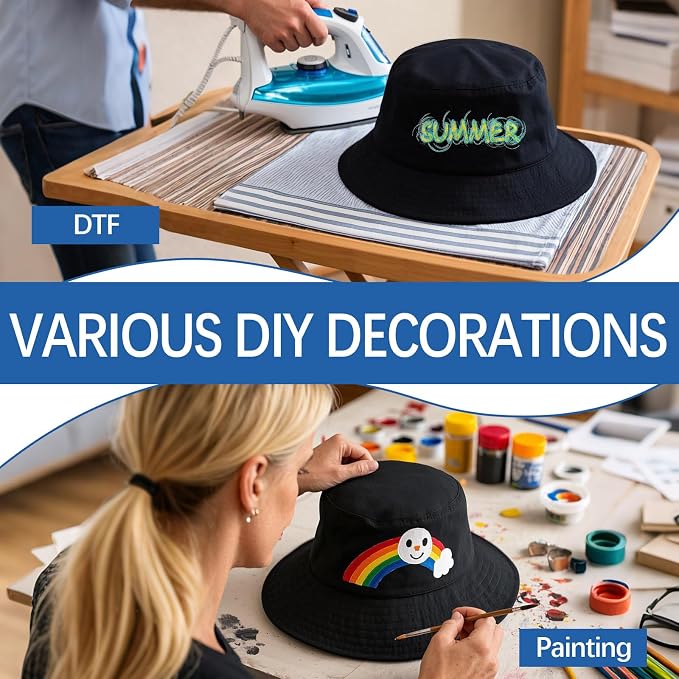 Bucket Hats Bulk Solid Color DIY Blank Hat Bucket Hats - Image 6