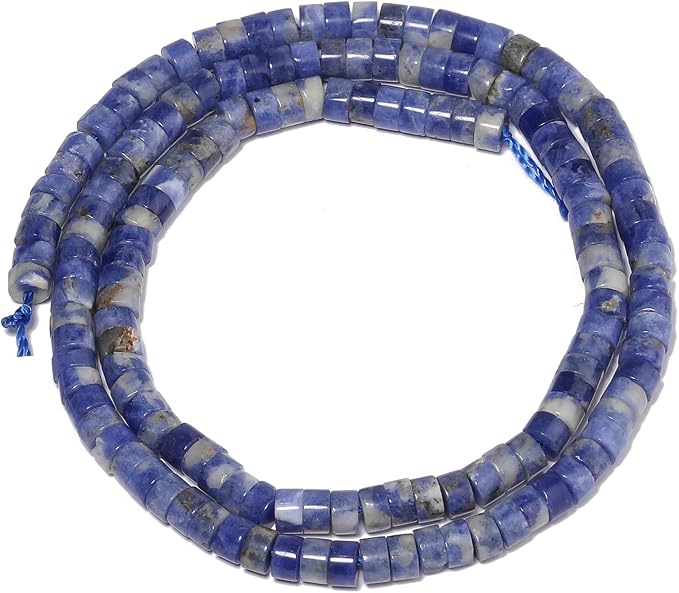 150Pcs 4×2mm Natural Blue Sodalite Spacer Stone Beads - Image 6