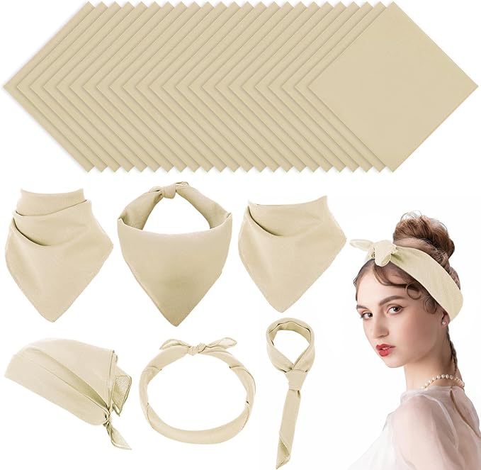 Suhine 100% Cotton Solid Bandanas Blank Bandanas Multifunctional Headband Scarf by Suhine