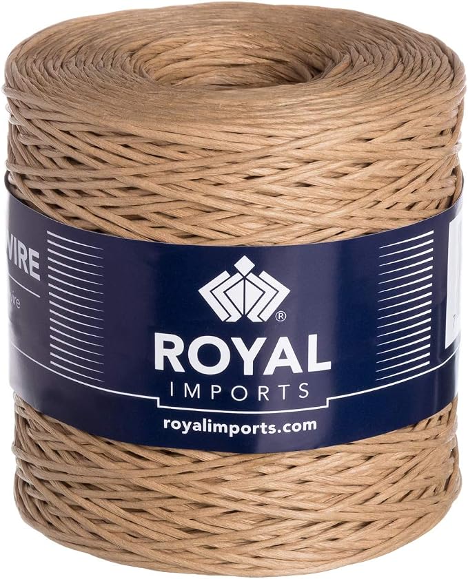 Royal Imports Bind Wire Wrap Twine, Paper Fiber Covered Waterproof Metal Wire by RoyalImports