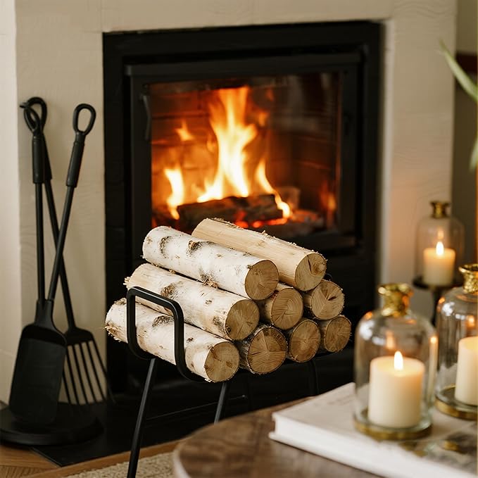 12-Pack White Birch Logs for Fireplace - Natural Decorative Birch Branches for Mantel, Fake Fireplace, Indoor Decor, DIY Crafts, and Planter Decoration (0.8"-1.6" Dia. x 16" Long)
