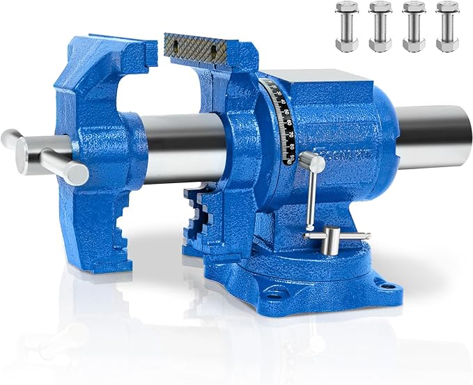 5-Inch Heavy Duty Bench Vise Ductile Iron Bench Vise 360° Multi-Purpose Bench by COGNATIVE