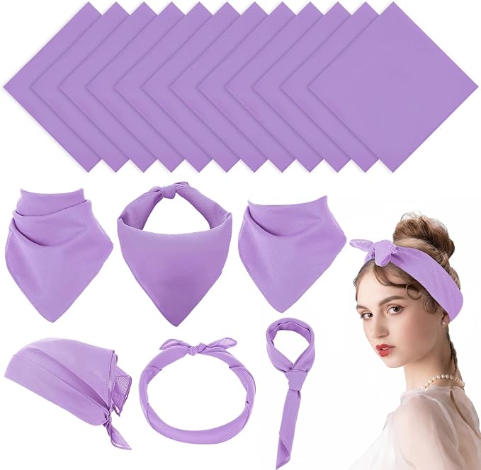 Suhine 100% Cotton Solid Bandanas Blank Bandanas Multifunctional Headband Scarf by Suhine