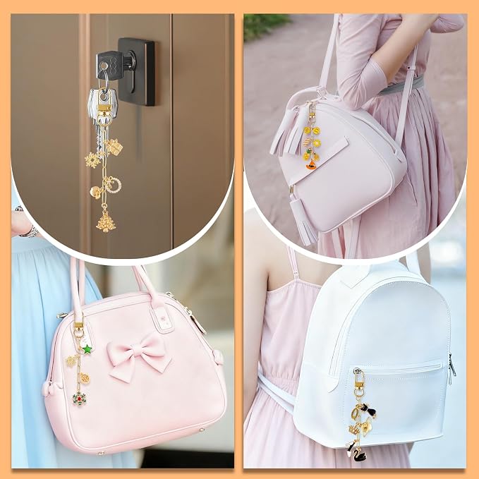 Wurosi 50 Set Paperclip Keychain Making Kit, Bag Charm Kit, 50 Keychain Clips - Image 5