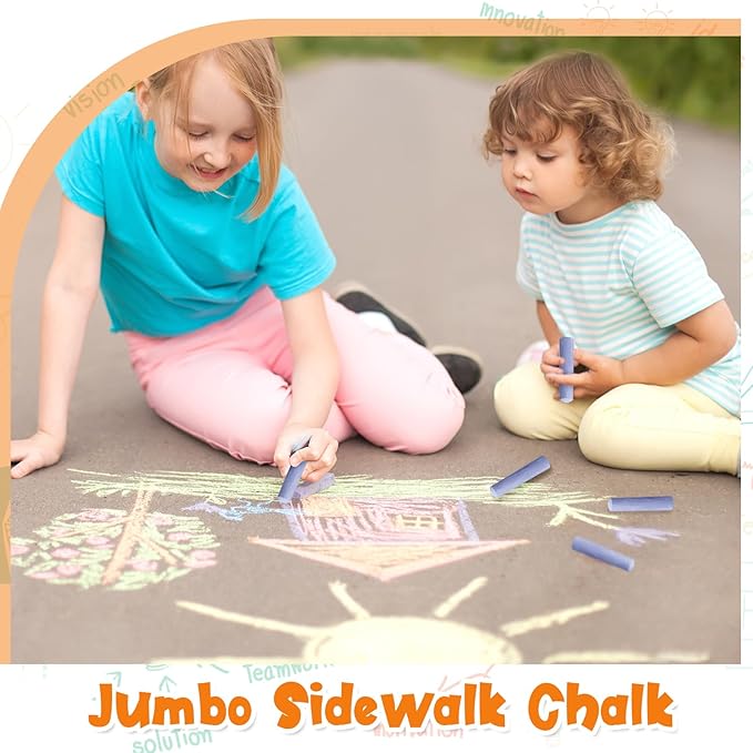 20 Pcs Sidewalk Chalks for Kids Non Toxic Jumbo Chalk for Party Gift Outdoor Art Classroom Play Painting (Lavender)