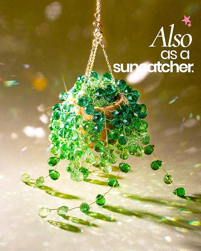 Deinduser Beaded Plant Kit, DIY Hanging Suncatcher Craft Kit - Image 4