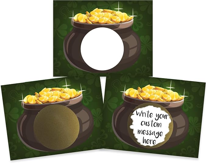 My Scratch Offs 20 Pack St. Patrick's Day Pot O' Gold Make Your Own DIY Scratch by MyScratchOffs