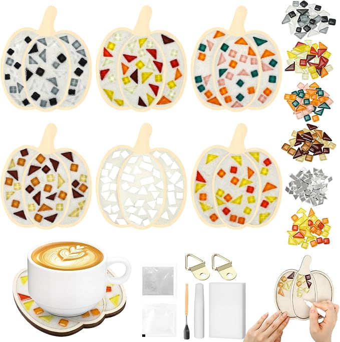 Honeydak 6 Sets DIY Glass Mosaic Tiles by Honeydak