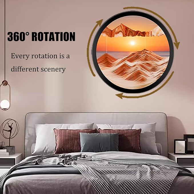 PROEATS Moving Sand Art, Wall Art Deep Sea Sandscape Room Decoration, - Image 2