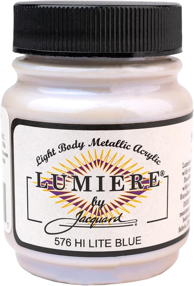Jacquard Lumiere 2.25oz Fabric Paint Hi Lite Blue by Jacquard