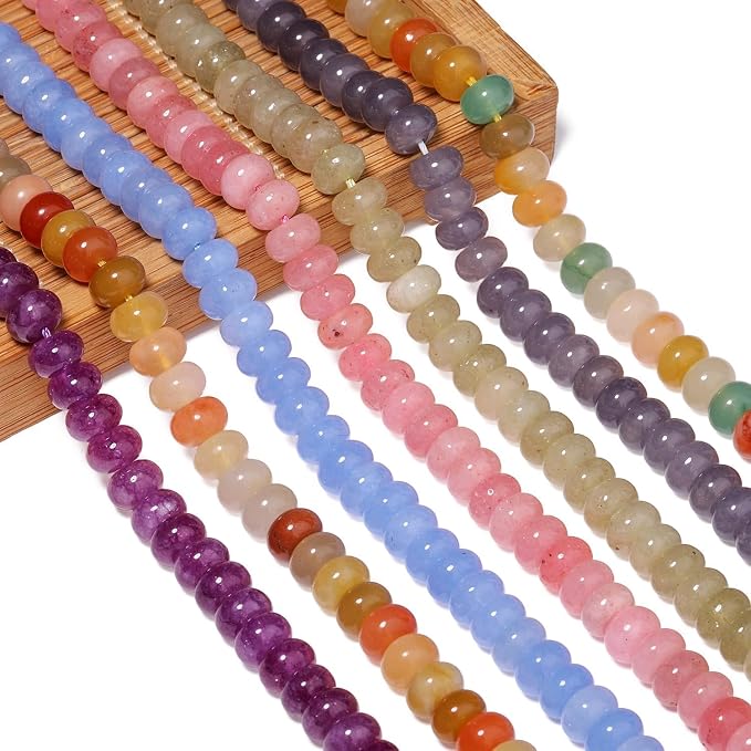 Songxi 5x8mm Natural Golden Silk Jade Beads, Gemstone - Image 9