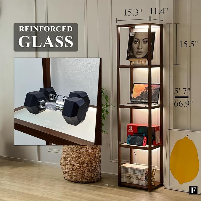 FENLO LED Display Shelf Unit – Dimmable Lighted Furniture - Image 2