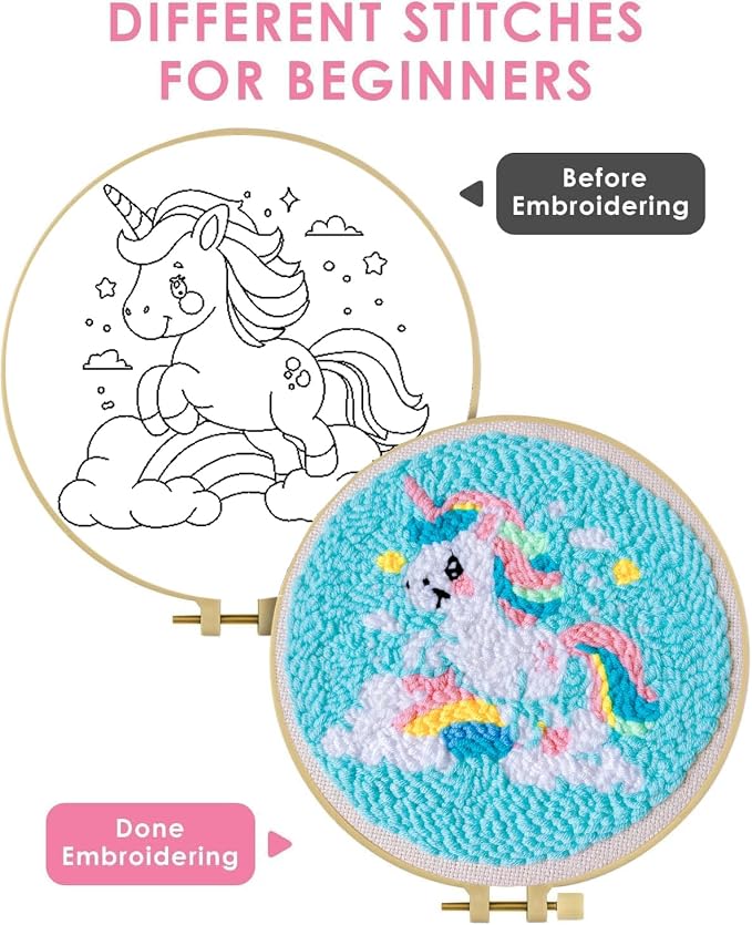 Punch Needle kit, Colorful Animal Punch Needle Kits - Image 3