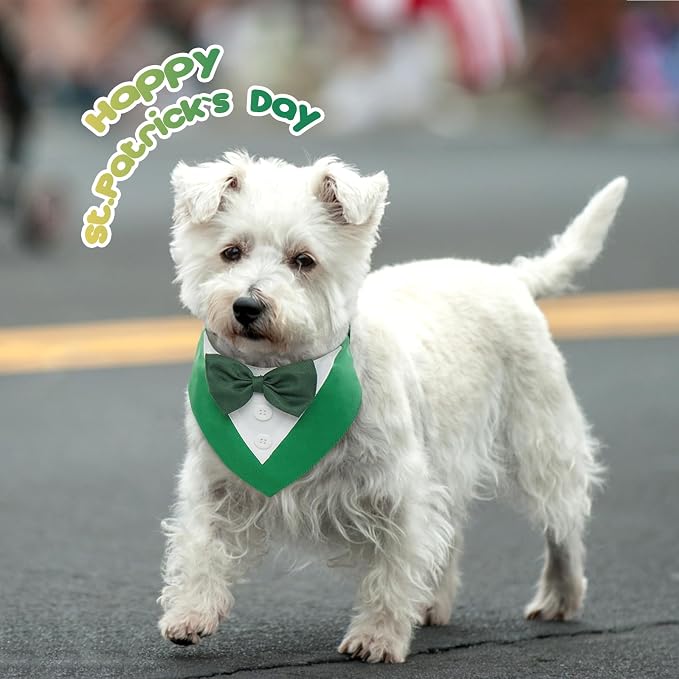 FUAMEY Dog Tuxedo St.Patrick's for Large Dogs, Dog Formal Suit Dogs Attire Pet - Image 4