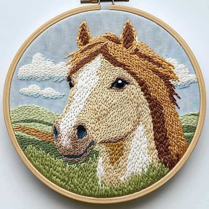 Punch Needle Kit for Beginners – Horse Design Punch Stitching Kit for Adults by Unknown