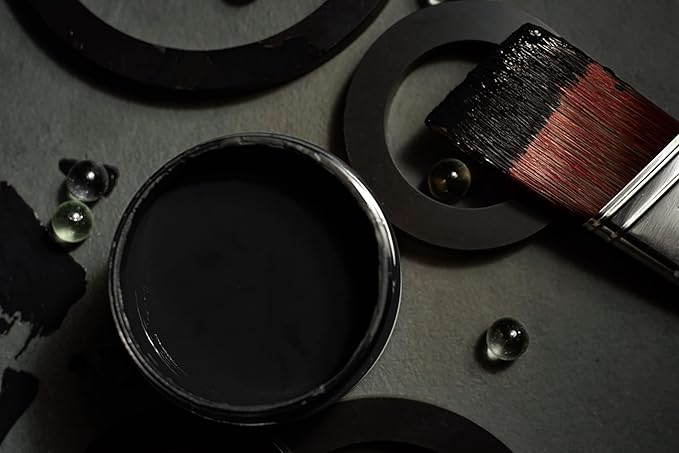 Dixie Belle Paint Company Chalk Finish Furniture Paint - Caviar (32oz) - Matte Black Chic Chalk Mineral DIY Furniture Paint