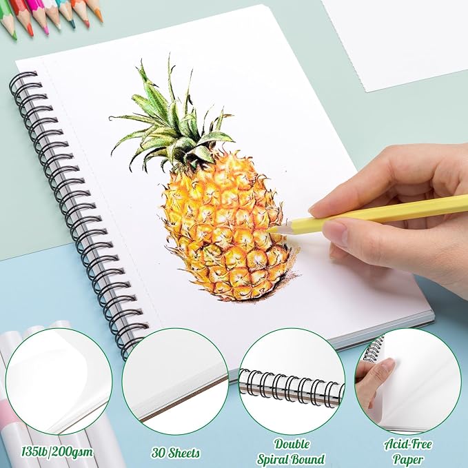 135lb/200gsm Marker Paper Pad, 5.5×8.5in Double Sided Bleedproof Marker - Image 2